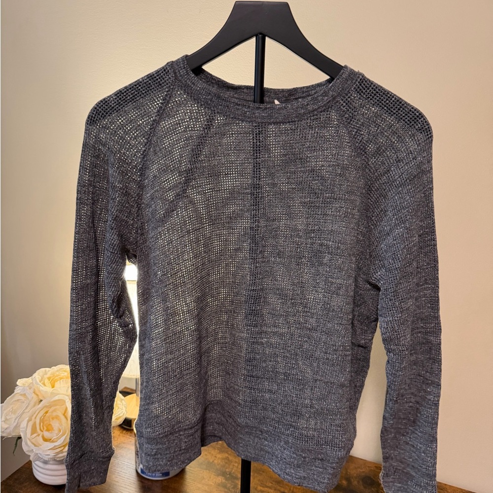 Eileen Fisher Charcoal Knit Top